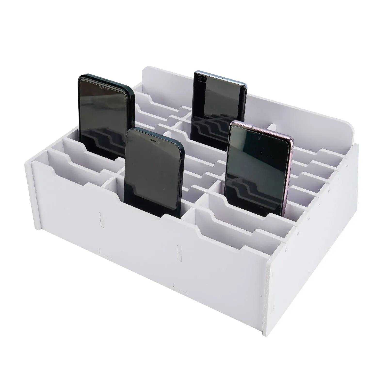 Sanfurney 24 Slots Cell Phone Storage Box for Classroom Calculator Holder Class ...