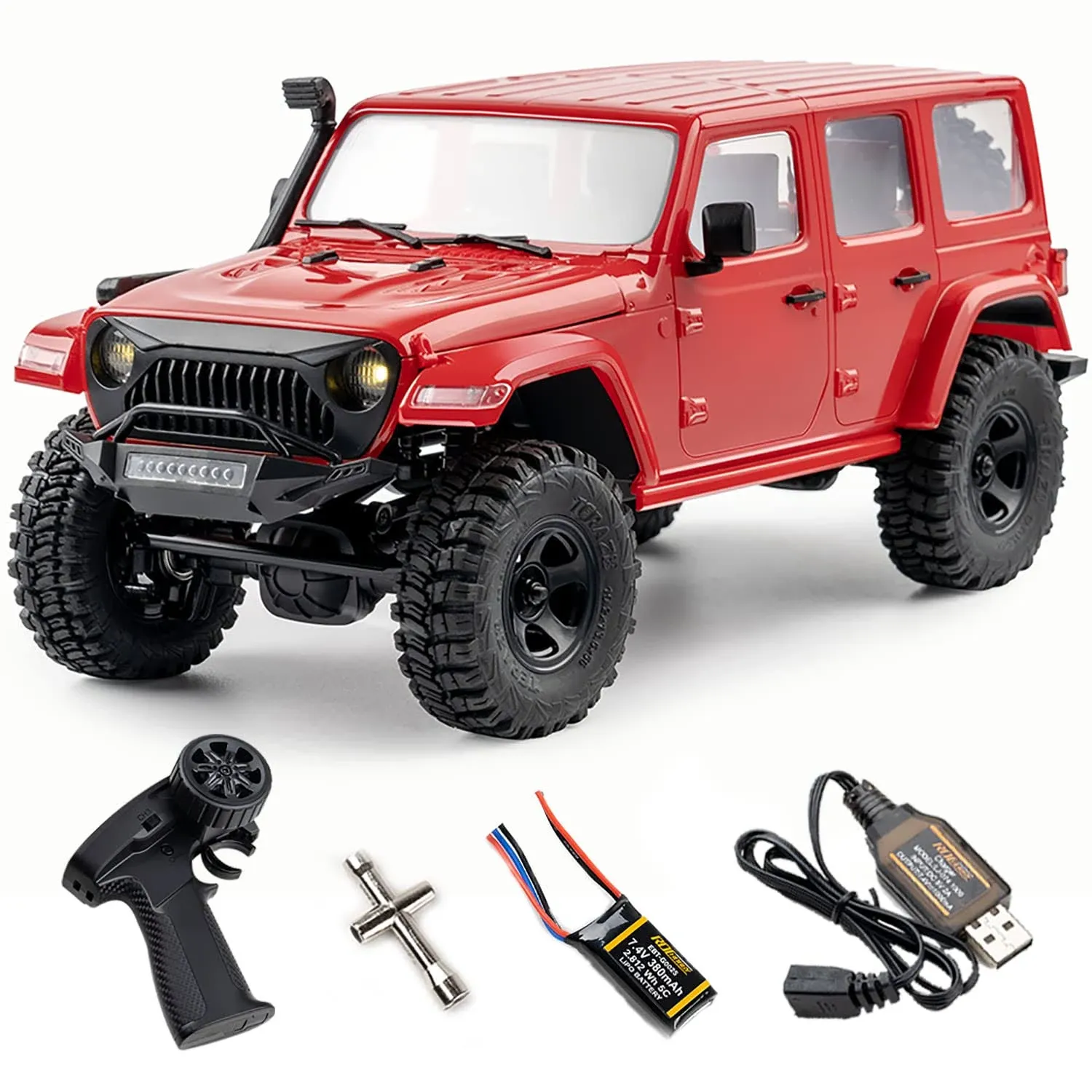 FMS RocHobby RC Car Fire Horse 1/18 RC Mini Rock Crawler 4x4 Scale Waterproof ...