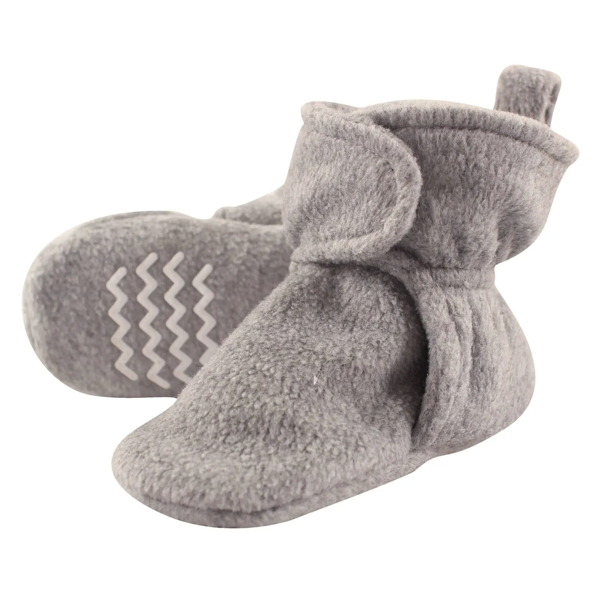 Hudson Baby Cozy Fleece Booties Heather Gray / 0-6 Months