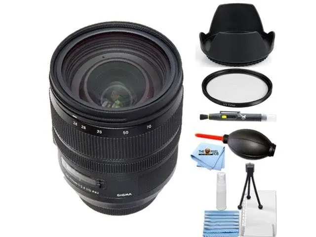 Sigma 24-70mm f/2.8 DG Os HSM Art Lens for Nikon F 576955 - Essential UV Bundle