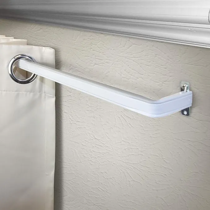 Rod Desyne KBX2028 Lockseam 2" Clearance Curtain Rod, 28-48 inch, White