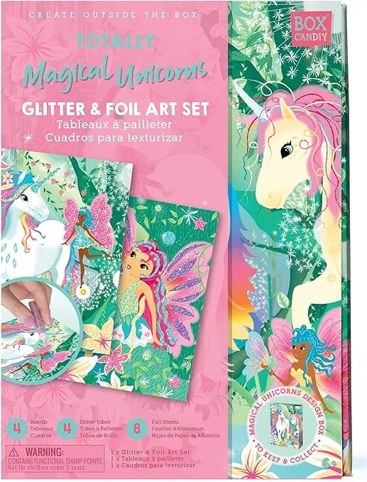 Box CanDIY Totally Magical Unicorns Glitter & Foil Art Set