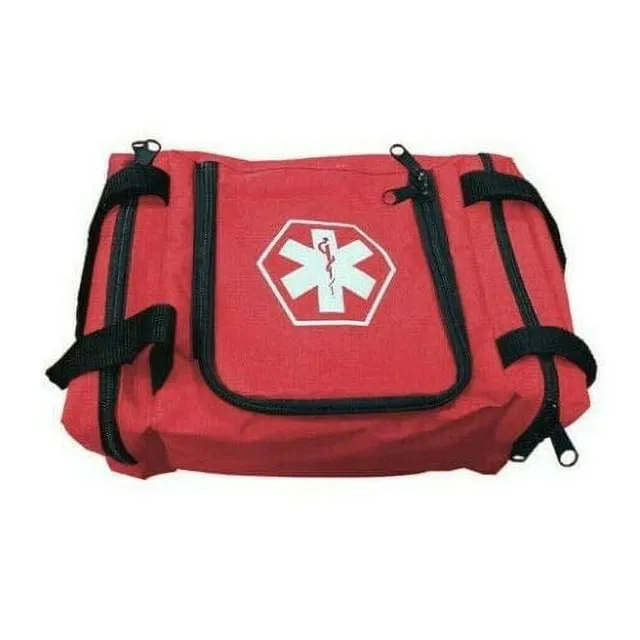 First Aid Responder EMS Emergency Medical Trauma Bag EMT, Fire Fighter, Police Officer, Paramedics, Nurse (Red)