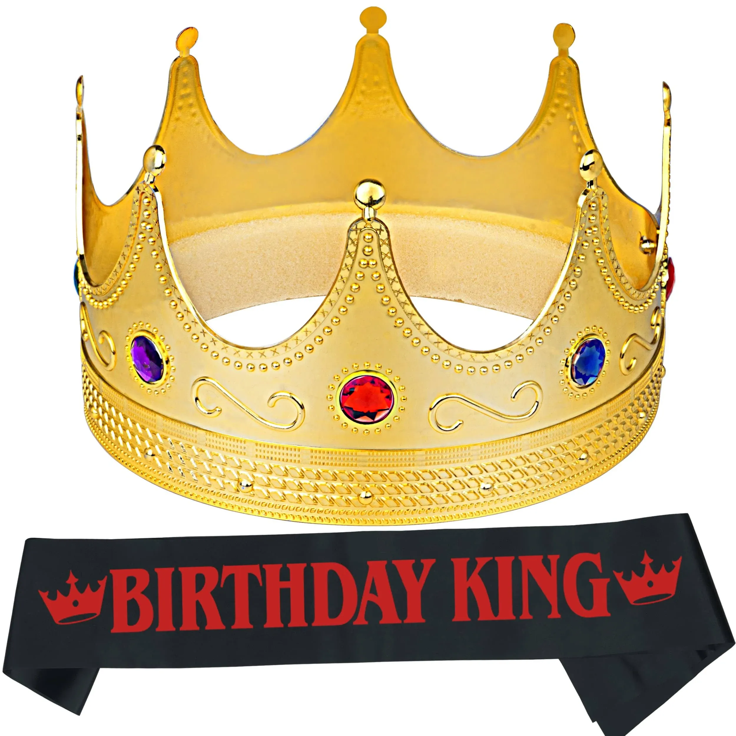 Boy's Birthday King Crown Sash