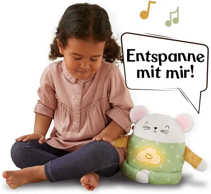 Fisher-Price HHH44 Meditation Mouse, Relaxation and Sleep Aid with Guided Day and Evening Meditation and Music, for Children Aged 2 Years and Above (German Language)