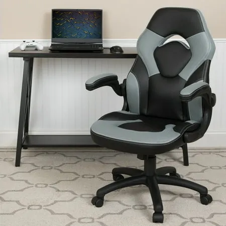 Flash Furniture X10 Gaming Chair Racing Office Ergonomic Computer PC Adjustable Swivel Chair with Flip-up Arms