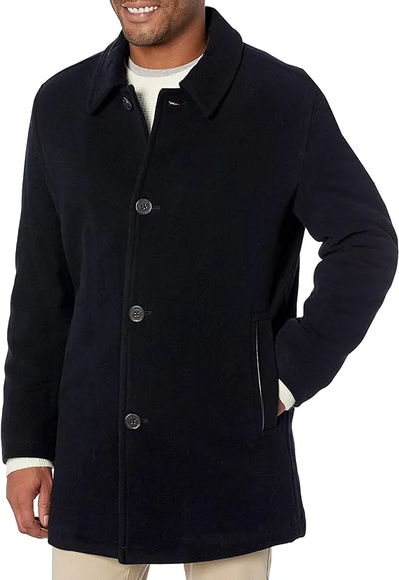 Cole Haan Men's Wool Plush Car Coat