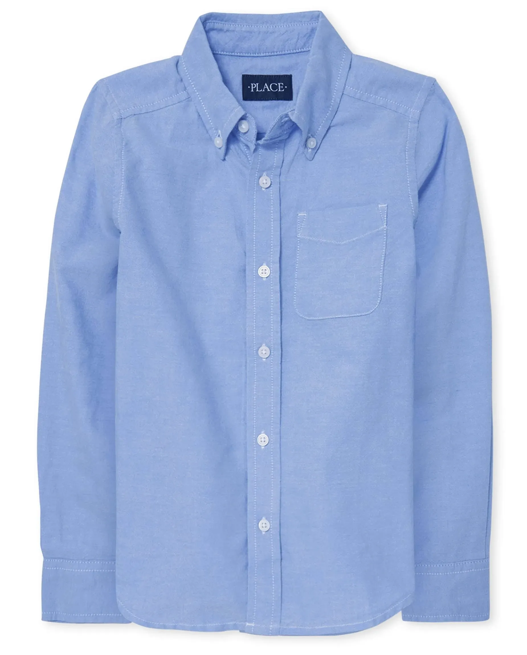 The Children's Place Boys' Long Sleeve Oxford Button Down Shirt