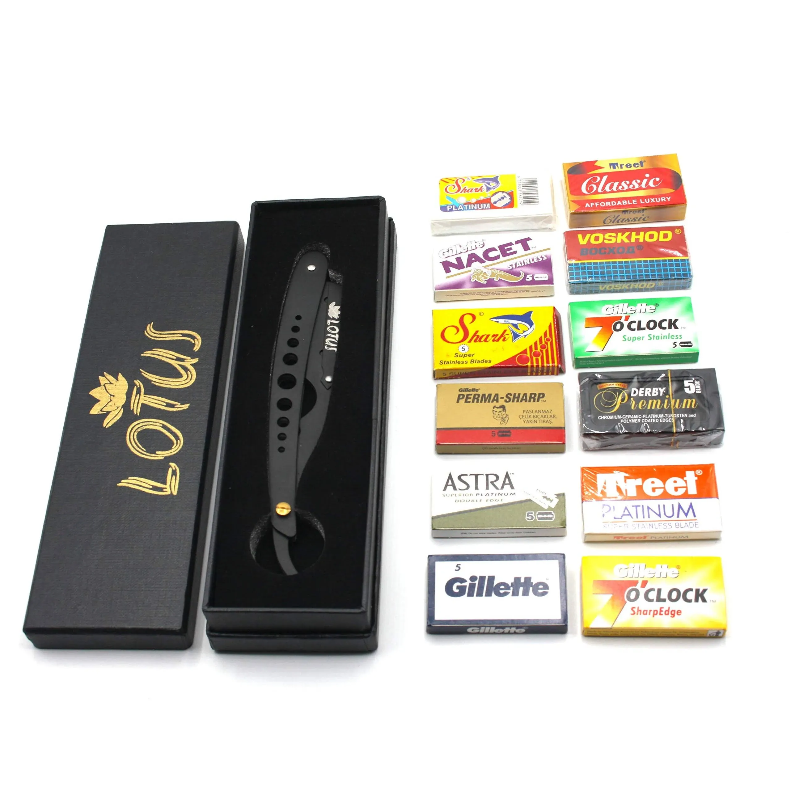 New 100 Shaving Safety Razor Double Edge Blades of 10 Top Brands - Feather Astra ...