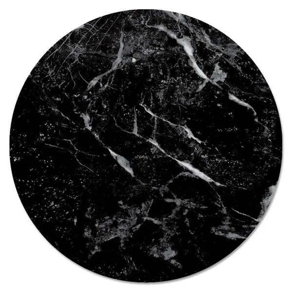 Glass Lazy Susan - Black Marble - 13x.026