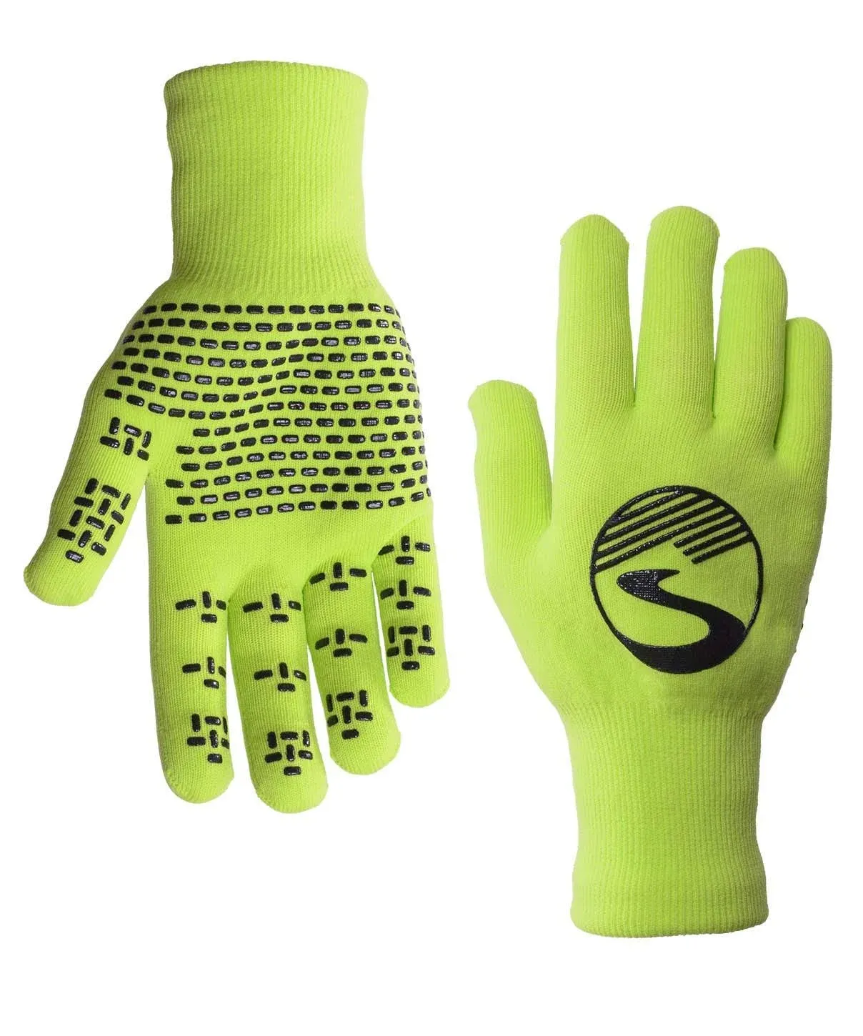 Showers Pass Crosspoint Waterproof Knit Gloves Neon Green