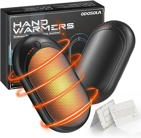 ODOSOLA Hand Warmers Rechargeable 2 Pack 6000mAh 2-in-1 Electric Portable Hot...