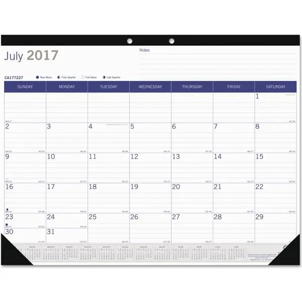 DuraGlobe™ Academic Monthly Desk Pad 2024-2025, CA177227