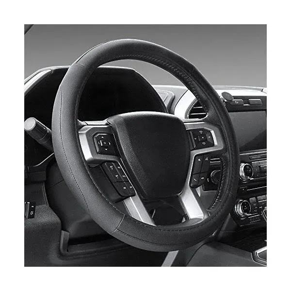 SEG Direct Black Microfiber Leather Steering Wheel Cover for F-150 Tundra Range