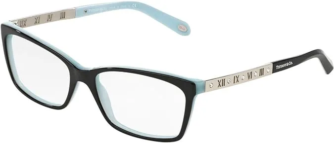 New Authentic Tiffany &amp; Co. TF 2103-B Eyeglasses C. 8055 Black &amp; Blue 53mm Italy