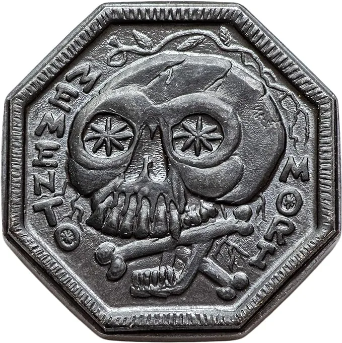 Shire Post Mint Memento Mori / Memento Vivere Black Iron Coin