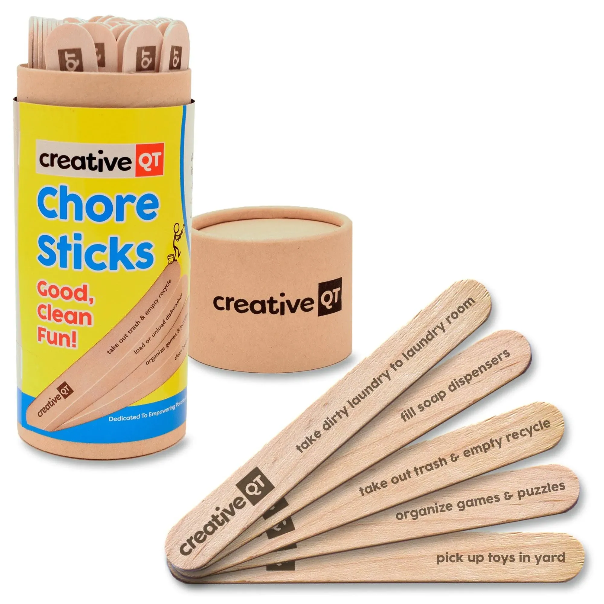 Creative QT Chore Sticks for Kids - Turn Housework into Fun - Interactive Family Activity - Combine Responsibility with Rewards - Alternative to a Chore Chart - Responsibility Chart for Kids