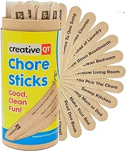 Chore Sticks for Kids - Make Chores a Game - Interactive Family Activity by Creative QT - Combine Responsibility with Rewards - A Fun Alternative to a Chore Chart