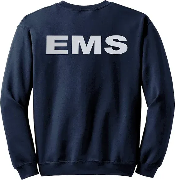 EMS sweatshirt with REFLECTIVE LOGO, Emergency Medical, First Responder