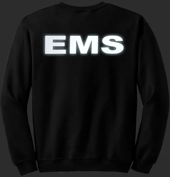 EMS sweatshirt with REFLECTIVE LOGO, Emergency Medical, First Responder