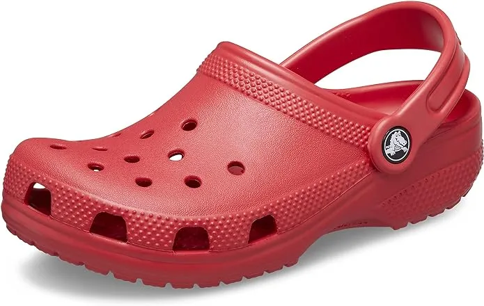 Crocs Kids' Classic Clogs, Size 4, Varsity Red