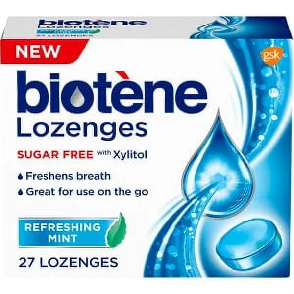 Biotene Lozenges, Sugar Free, with Xylitol, Dry Mouth, Refreshing Mint - 27 lozenges