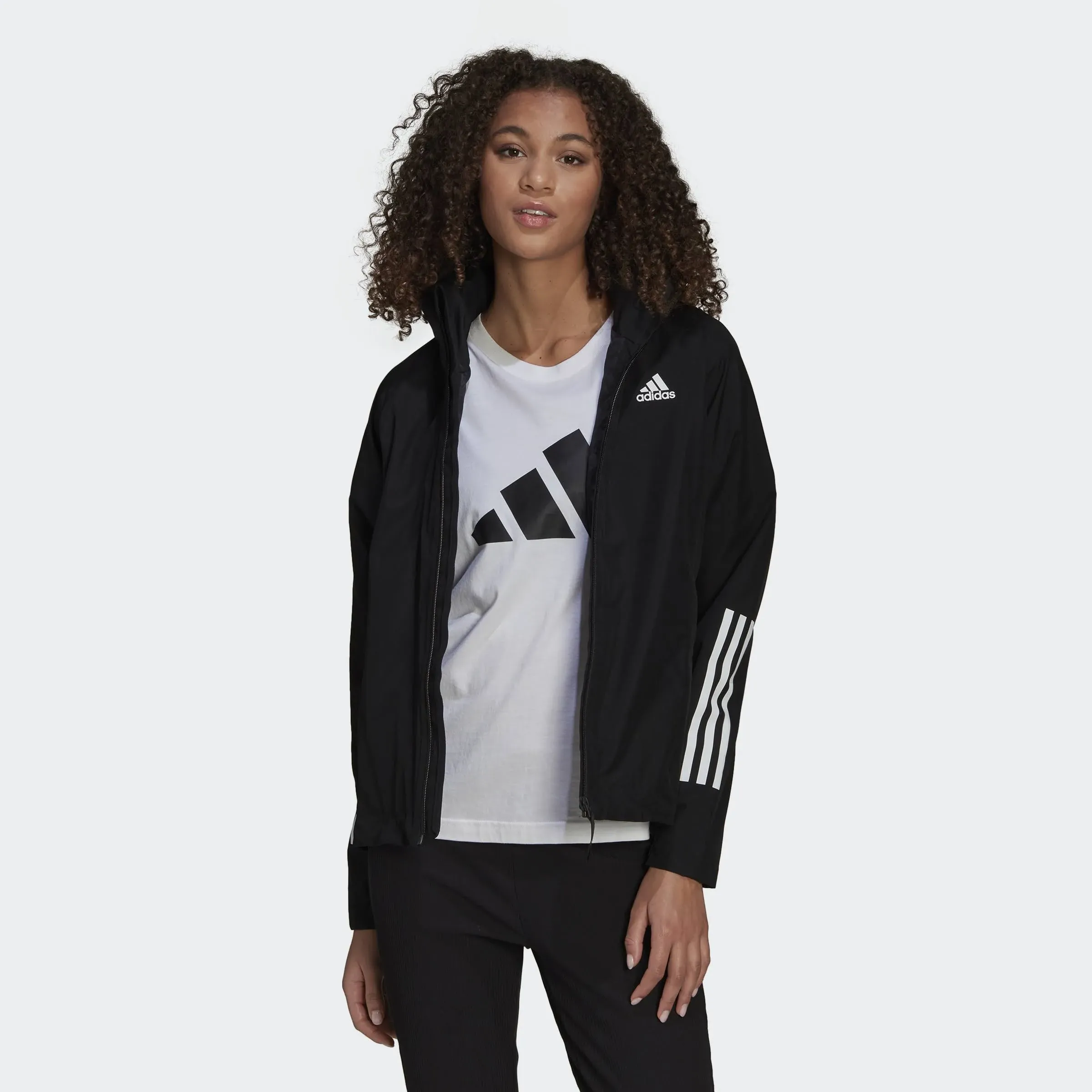 Adidas Women's BSC 3-Stripes RAIN.RDY Jacket, Black / Xs