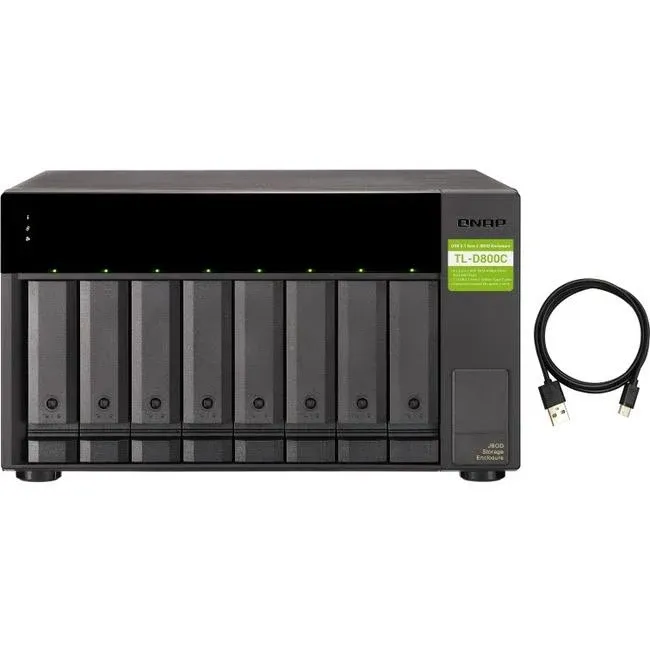 QNAP TL-D800C 8-Bay USB 3.2 Gen 2 Type-C JBOD Enclosure