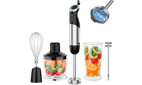 Immersion Blender Handheld, 12-Speed 5 in 1 Hand Mixer Stick Blender