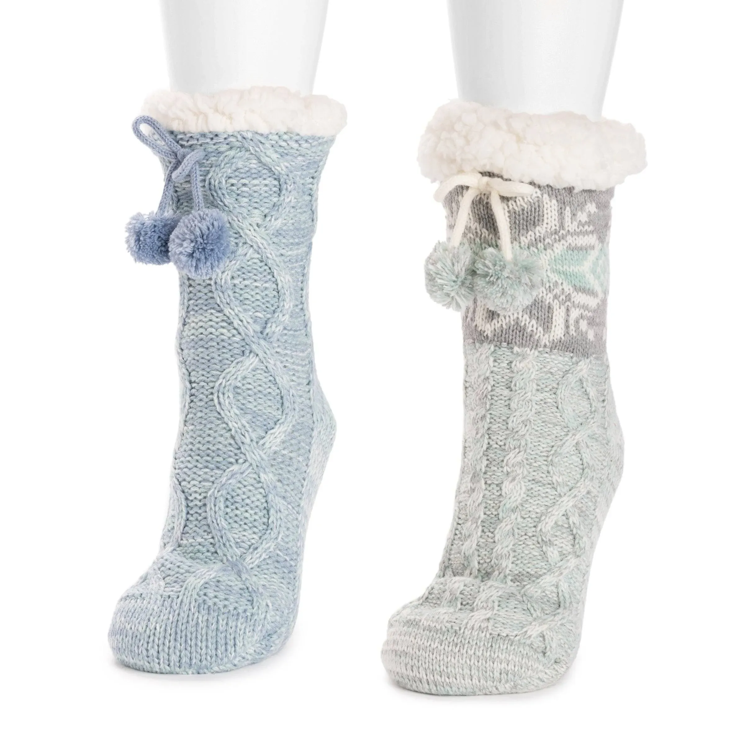 MUK LUKS Women's 2 Pair Pack Tall Cabin Socks