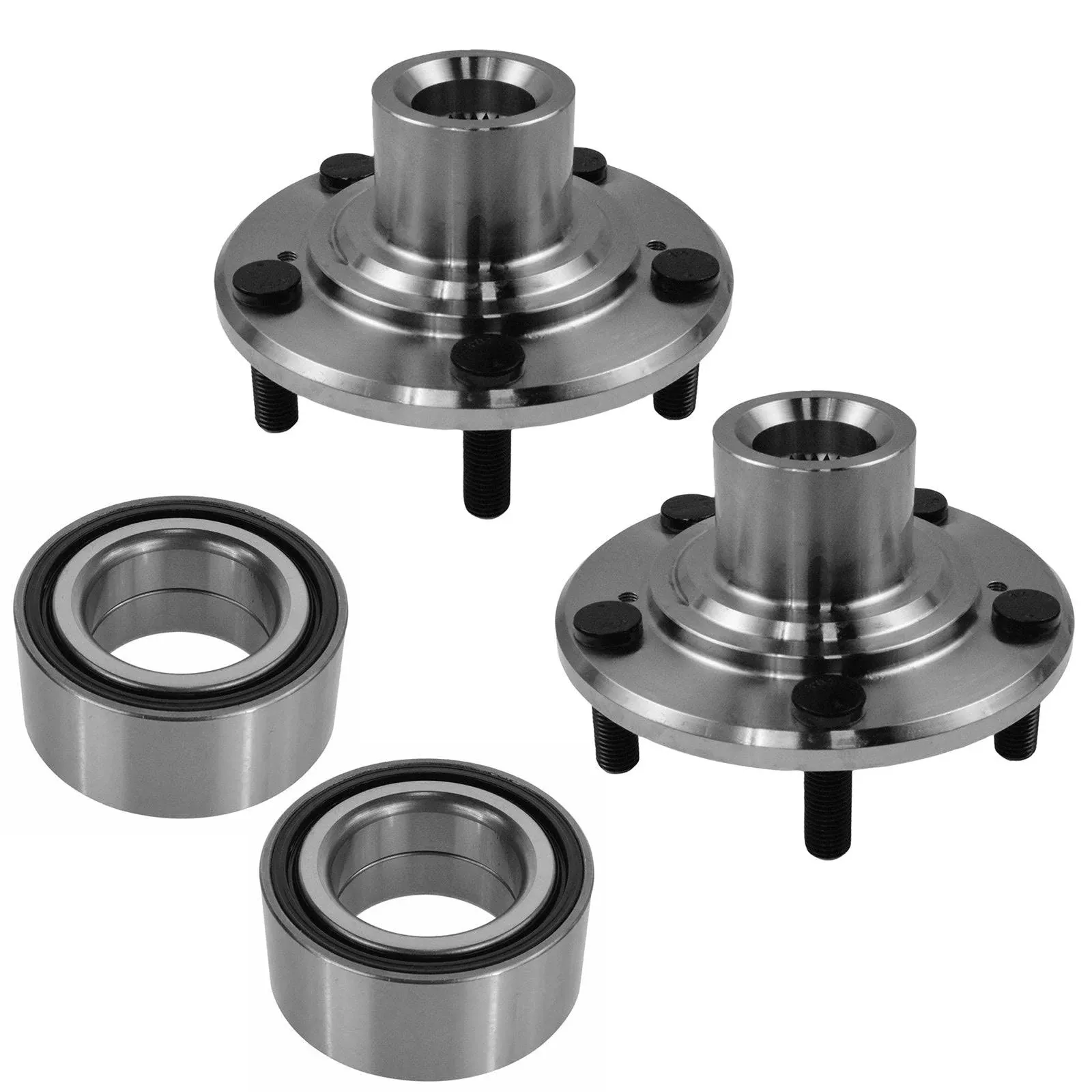 Front Wheel Hub Bearing Kit LH Driver RH Passenger Pair for Accord TSX Crosst...