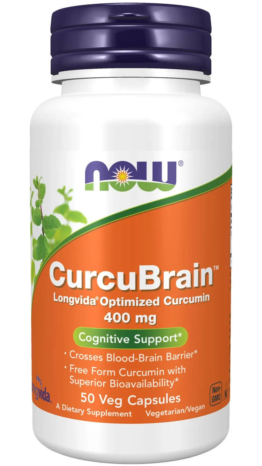 Now Foods, CurcuBrain, 400 mg, 50 Vcaps