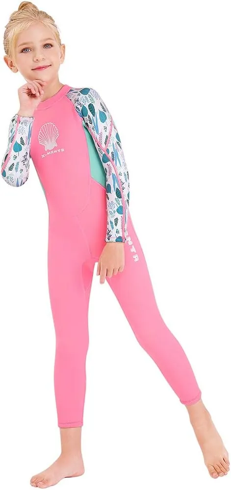 Skyone Kids Girls Boys Full Body Neoprene Thermal Wetsuit