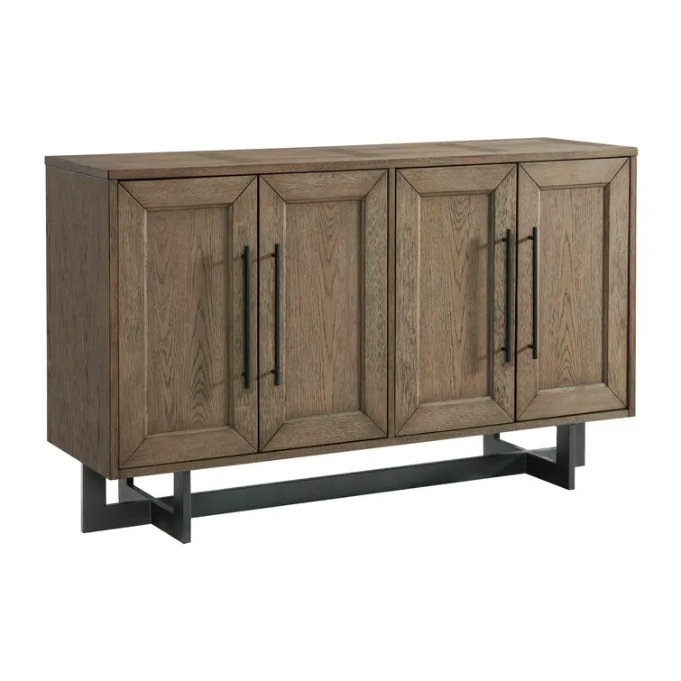 Eden 60" Server with 2 Cabinets, Wine Bottle Storage, and Adjustable Shelves, Rustic DuneEden 60" Server with 2 Cabinets, Wine Bottle Storage, and Adjustable Shelves, Rustic Dune