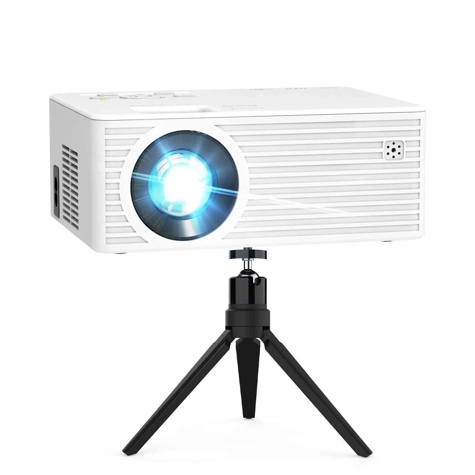 Mini Projector with 5G WiFi and Bluetooth, 1080P Supported Outdoor Projector, Portable Movie Projector Compatible with TV Stick, iOS, Android, PS5, HDMI, USB