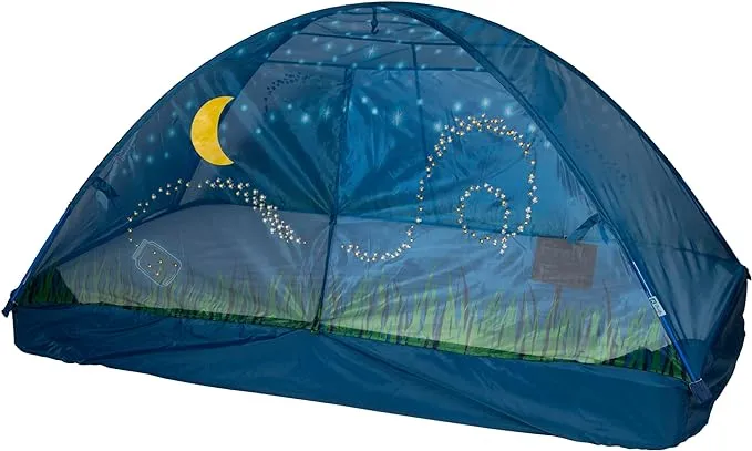 Pacific Play Tents Glow in The Dark Firefly Bed Tent, 77 In X 38 in X 35 in