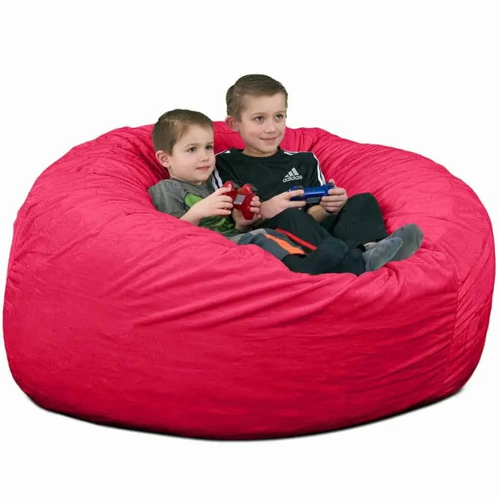 Ultimate Sack 4000 (4 ft.) Bean Bag Chair - Pink Fur