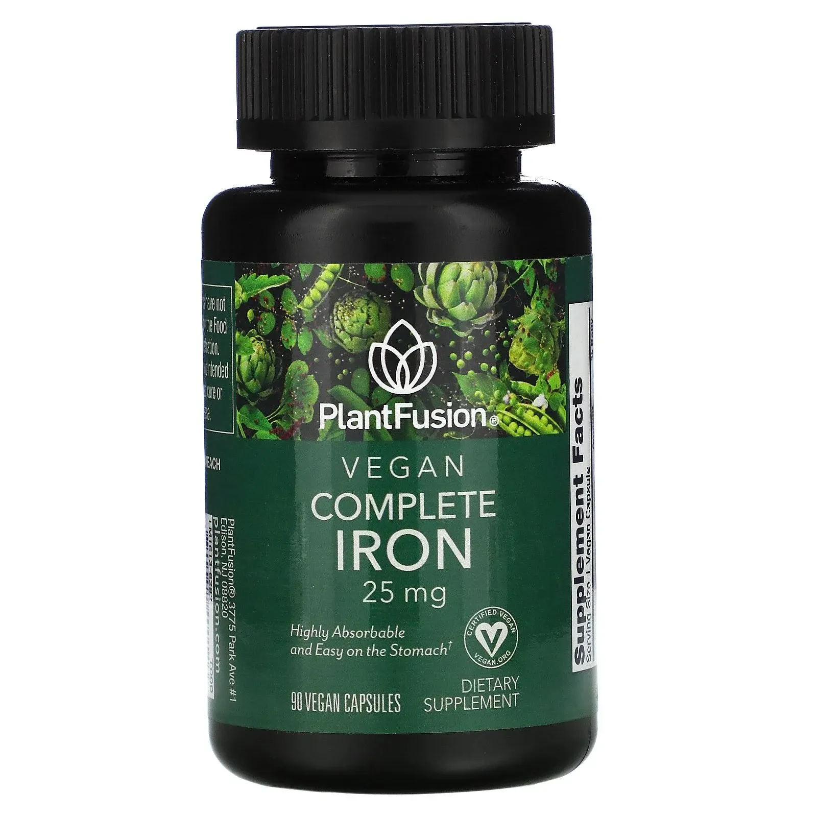 Plantfusion Complete Iron, Vegan, 25 mg, Capsules - 90 capsules