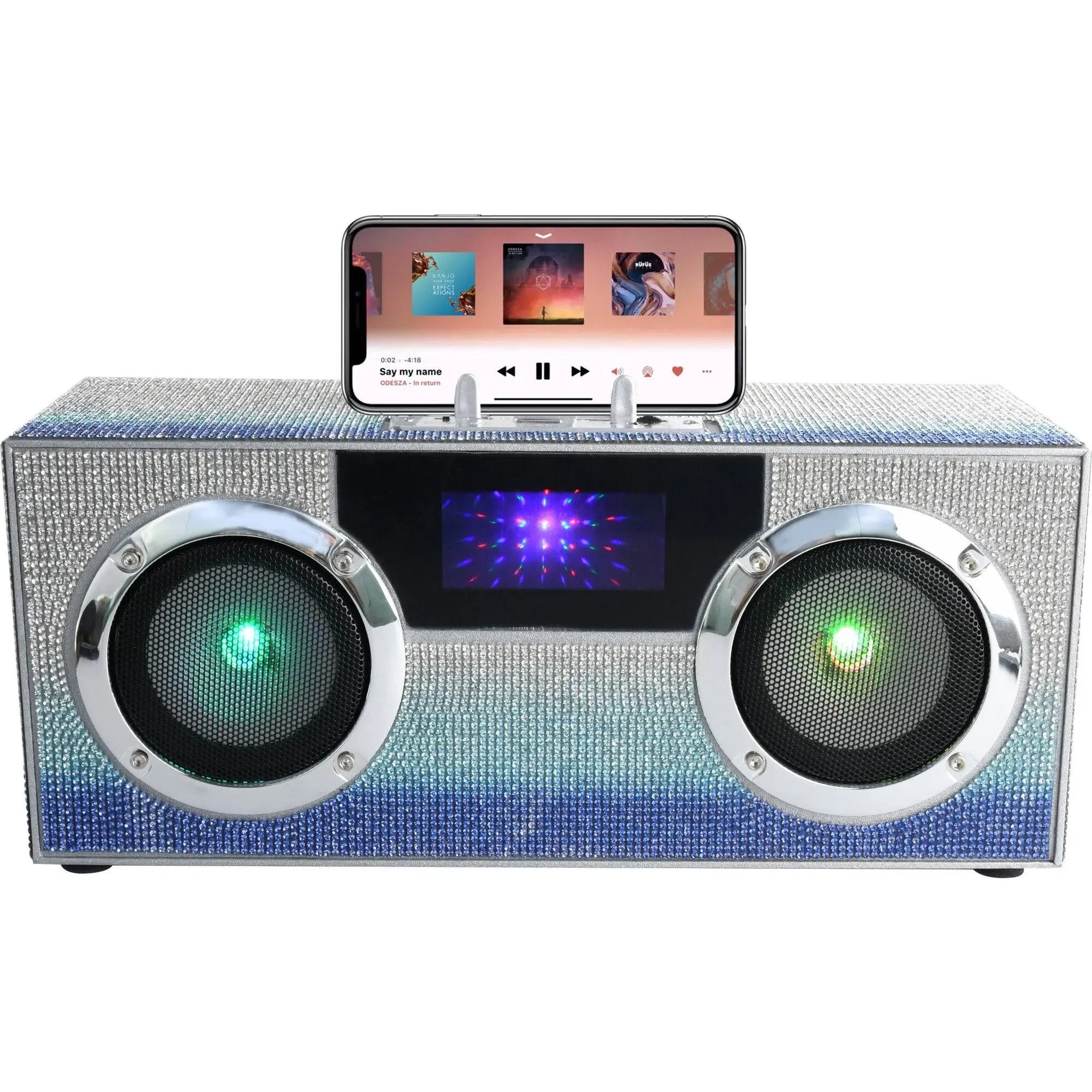 Blue Bling Mini Boombox