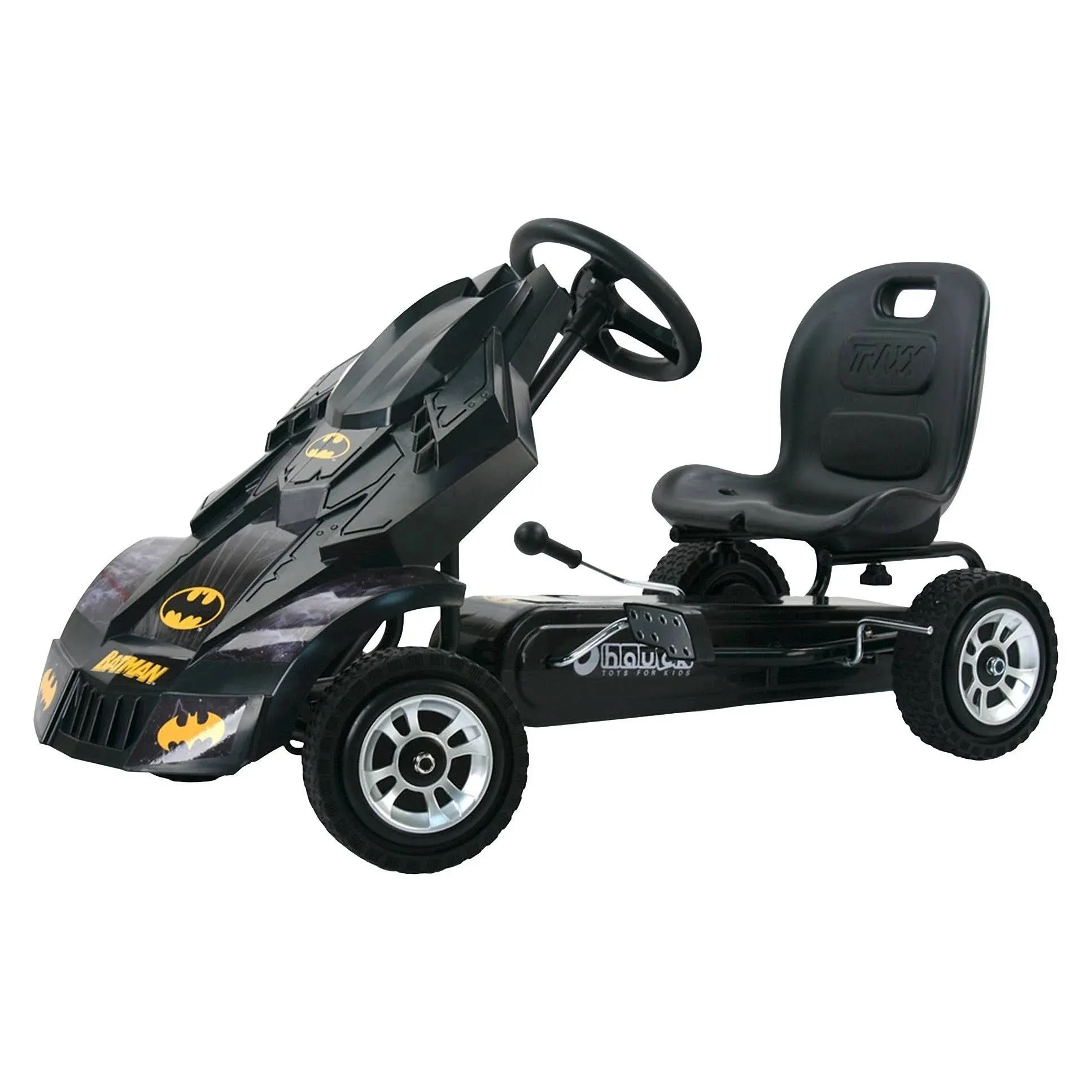 Hauck Batmobile Pedal Go Kart, Superhero Ride-On Batman Vehicle, Kids 4 and Older, Peddle & Patrol the Streets of Gotham just like Batman, Race-Styled Pedals & Rubber Wheels, Black