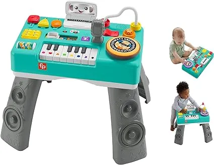 Fisher-Price Laugh & Learn Baby & Toddler Toy Mix & Learn Dj Table Musical Activity Center With Lights & Sounds For Ages 6+ Months