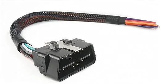 OBD2 J1962 Male to Open End 16pin Pigtail Cable 1ft/30cm Male Cable