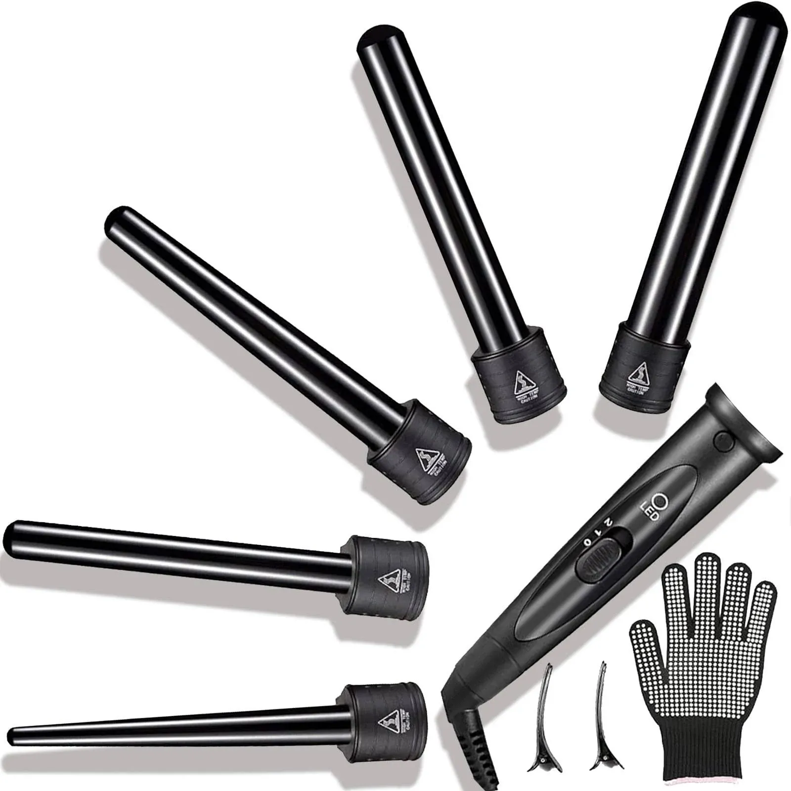 5-In-1 Curling Wand Set - Ceramic Barrels