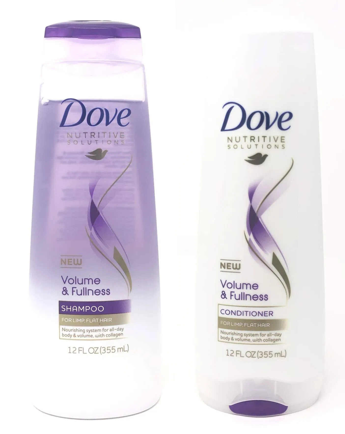 Dove Nutritive Solutions Shampoo & Conditioner Set Volume & Fullness 12 Ounces Each (Set Includes 2 Items)