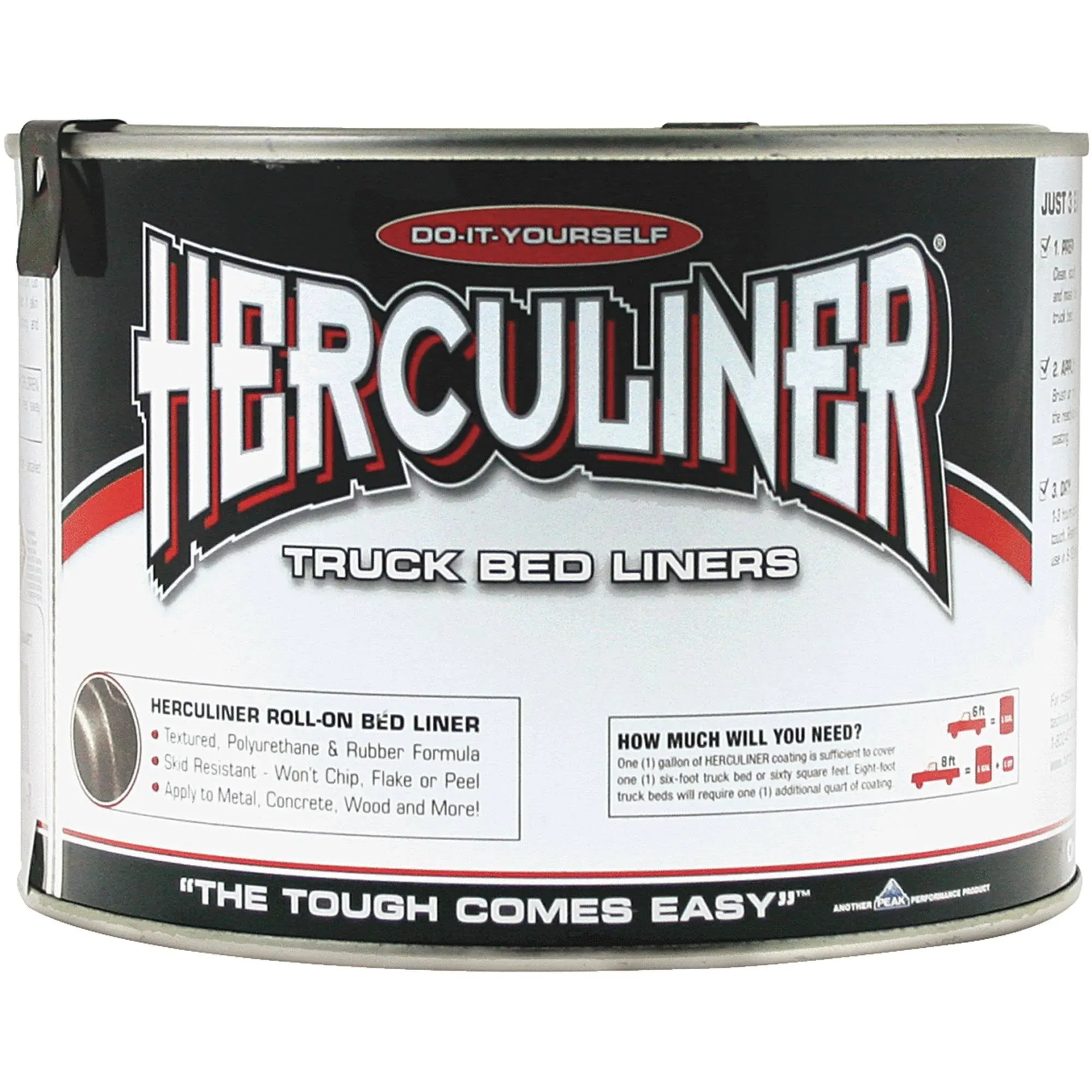 Herculiner HCLOB7 Truck Bed Liner Coating, 1 Quart, Black