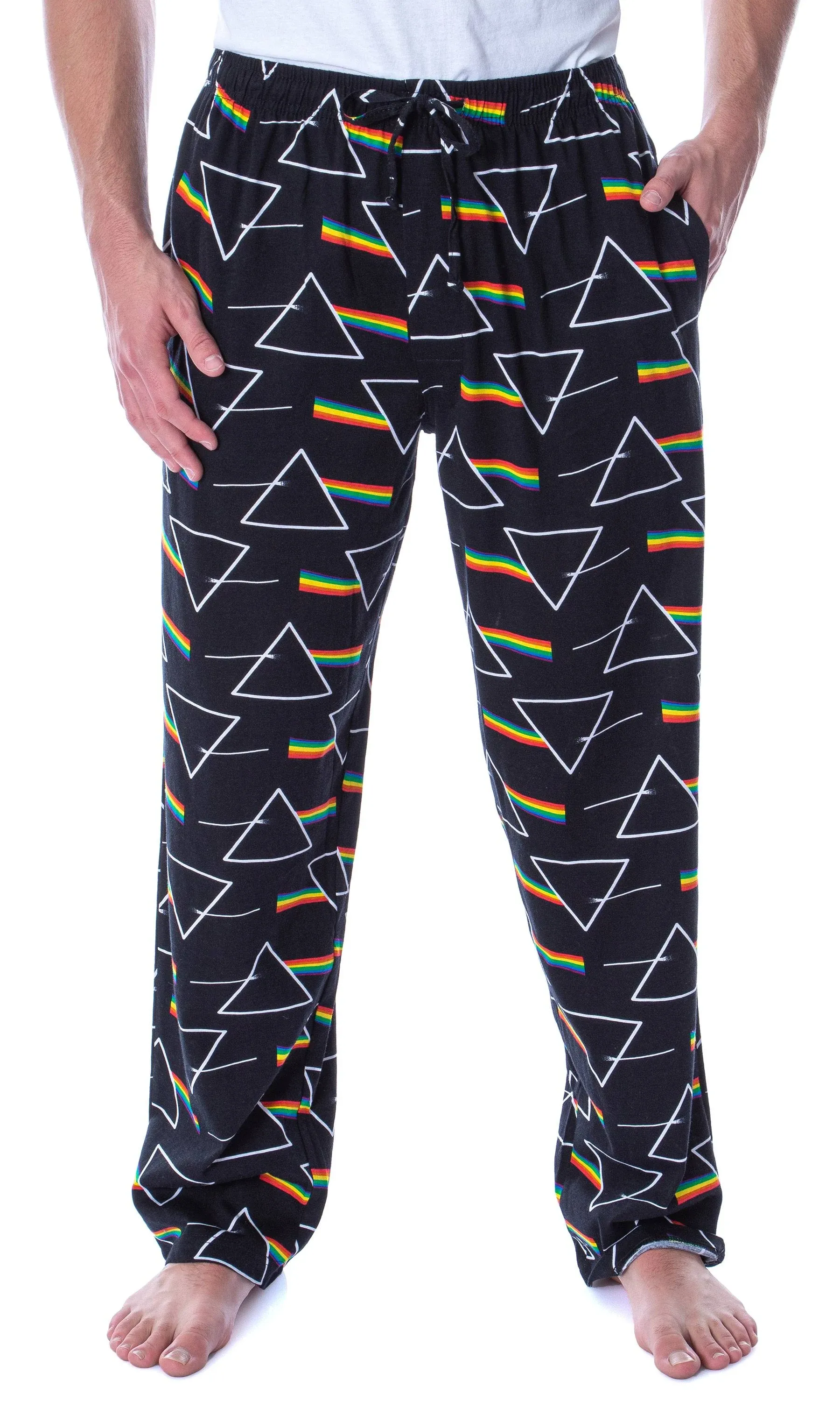 Pink Floyd Pajama Pants Adult Dark Side of The Moon Prism Sleepwear Bottoms Lounge Pants S