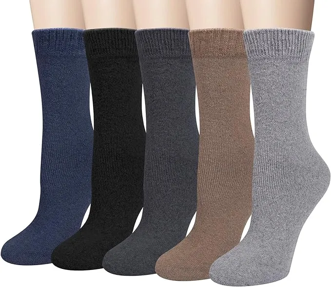 Loritta Wool Socks for Women Warm Winter Socks Thick Knit Soft Cabin Cozy Crew Boot Socks Gifts