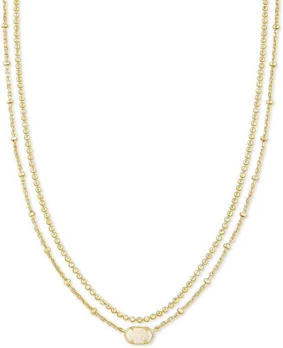 Kendra Scott - Emilie Multi Strand Necklace - Gold/Iridescent Drusy