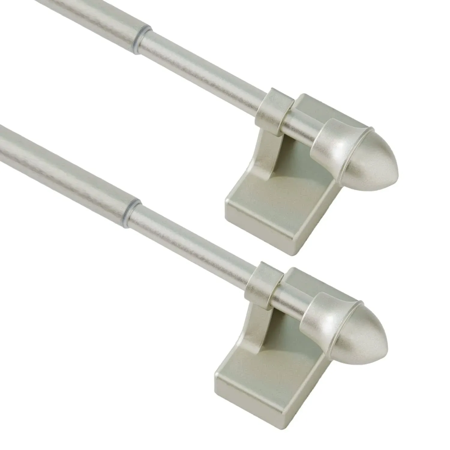 2 Pack Adjustable Magnetic Curtain Rods for Metal Doors Windows, 16-28 Inch