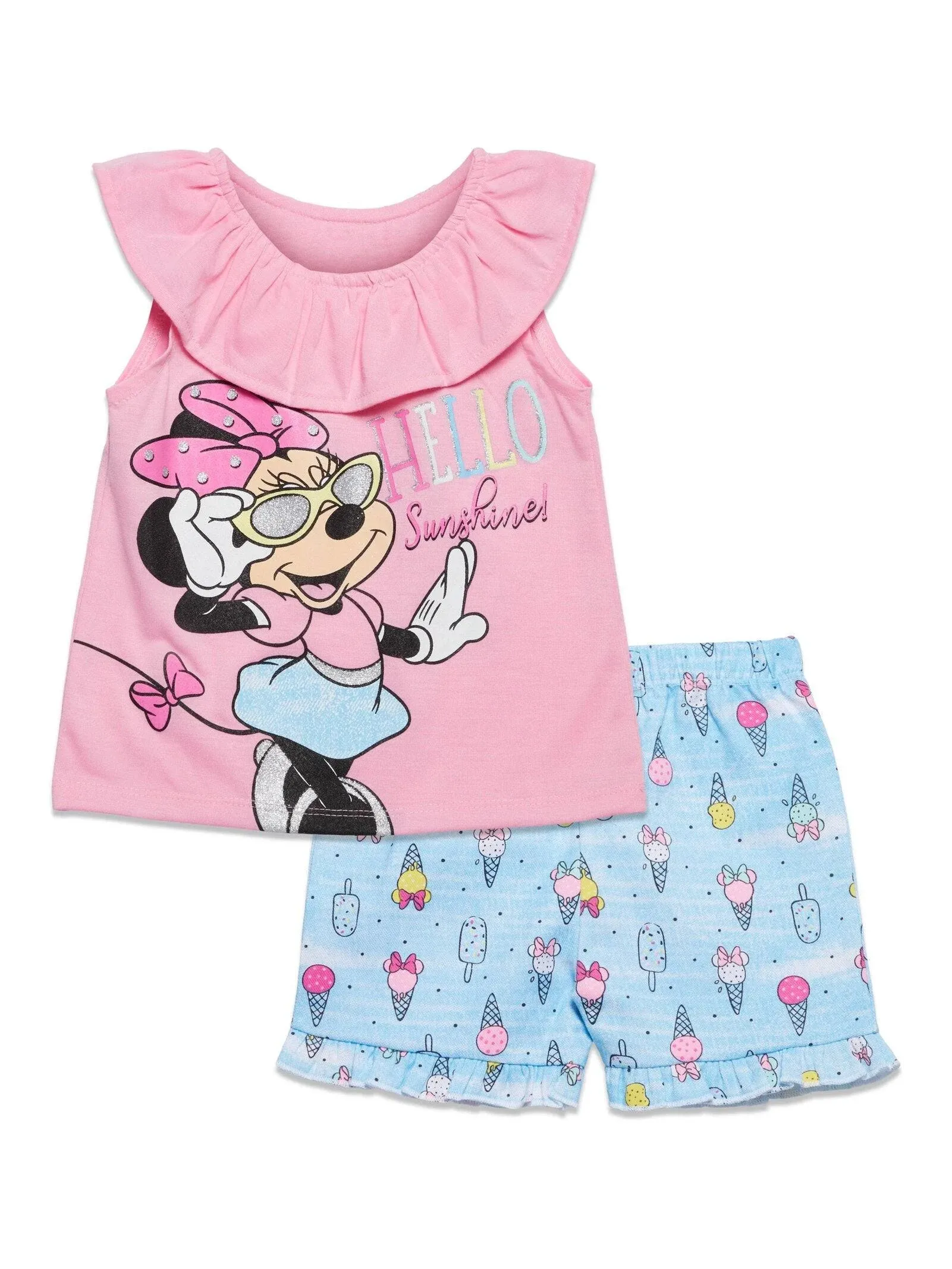 Disney Minnie Mouse Toddler Girls Tank Top and Shorts, Toddler Girl's, Size: 4T